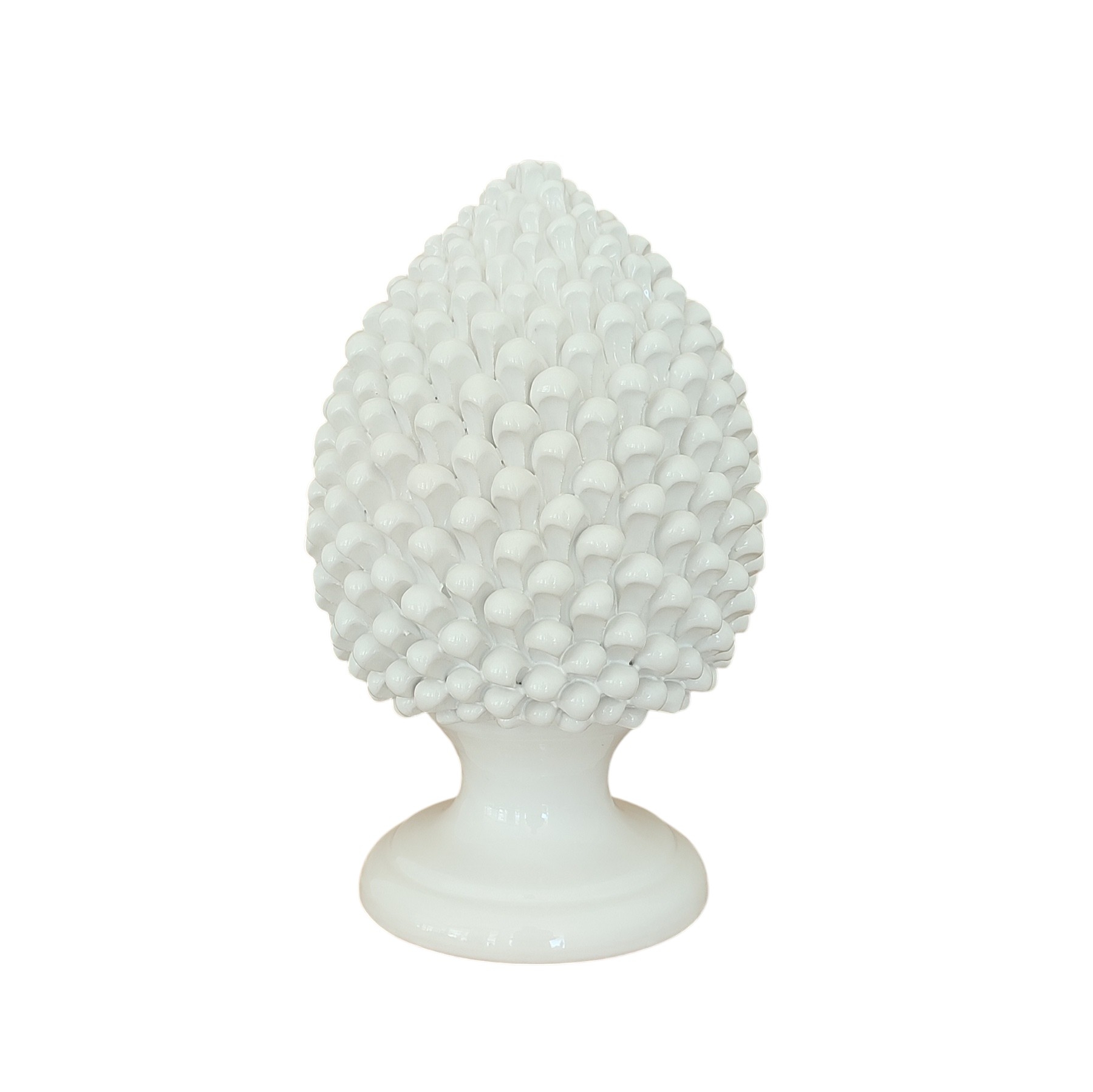 Pigna Classica Bianca In Ceramica Di Caltagirone Pigna Classica bianca in ceramica di Caltagirone