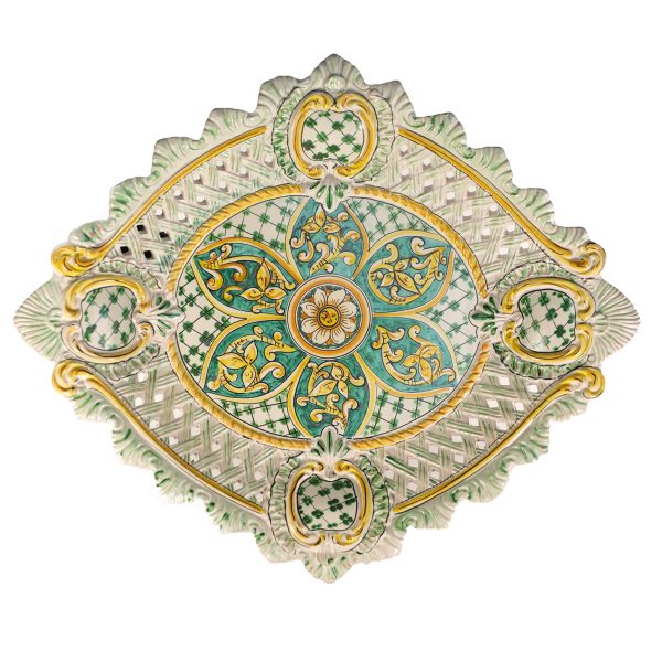 Cesto Traforato Barocco in Ceramica