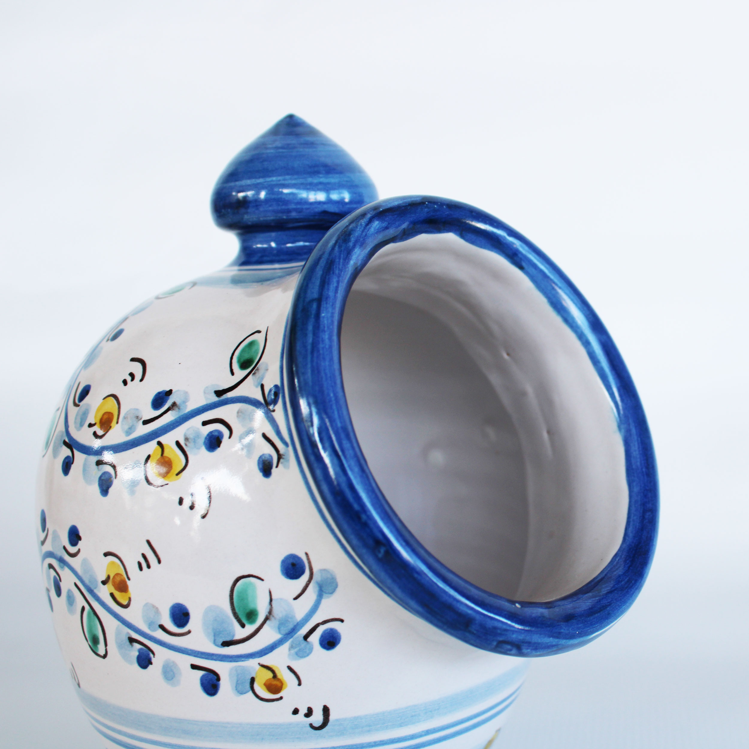 Barattolo porta sale in ceramica fatto a mano – Stampe Romagnole