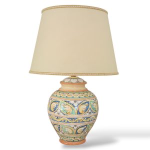 Lampada in Ceramica di Caltagirone decoro Arabesco