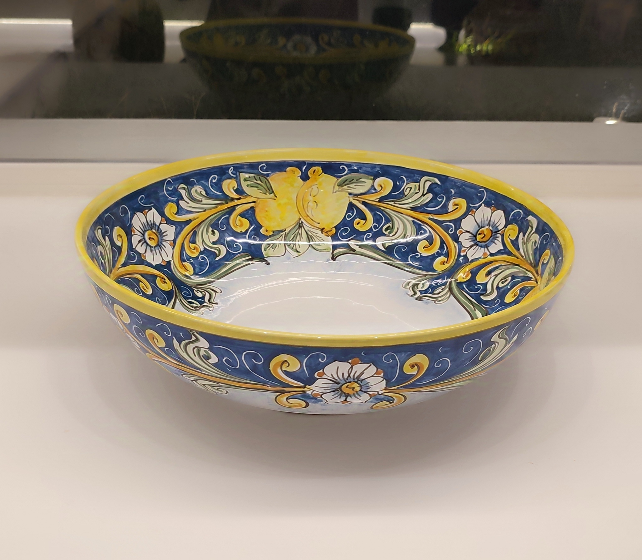 Ciotola in Ceramica di Caltagirone Decoro Ornato limoni laboratorio