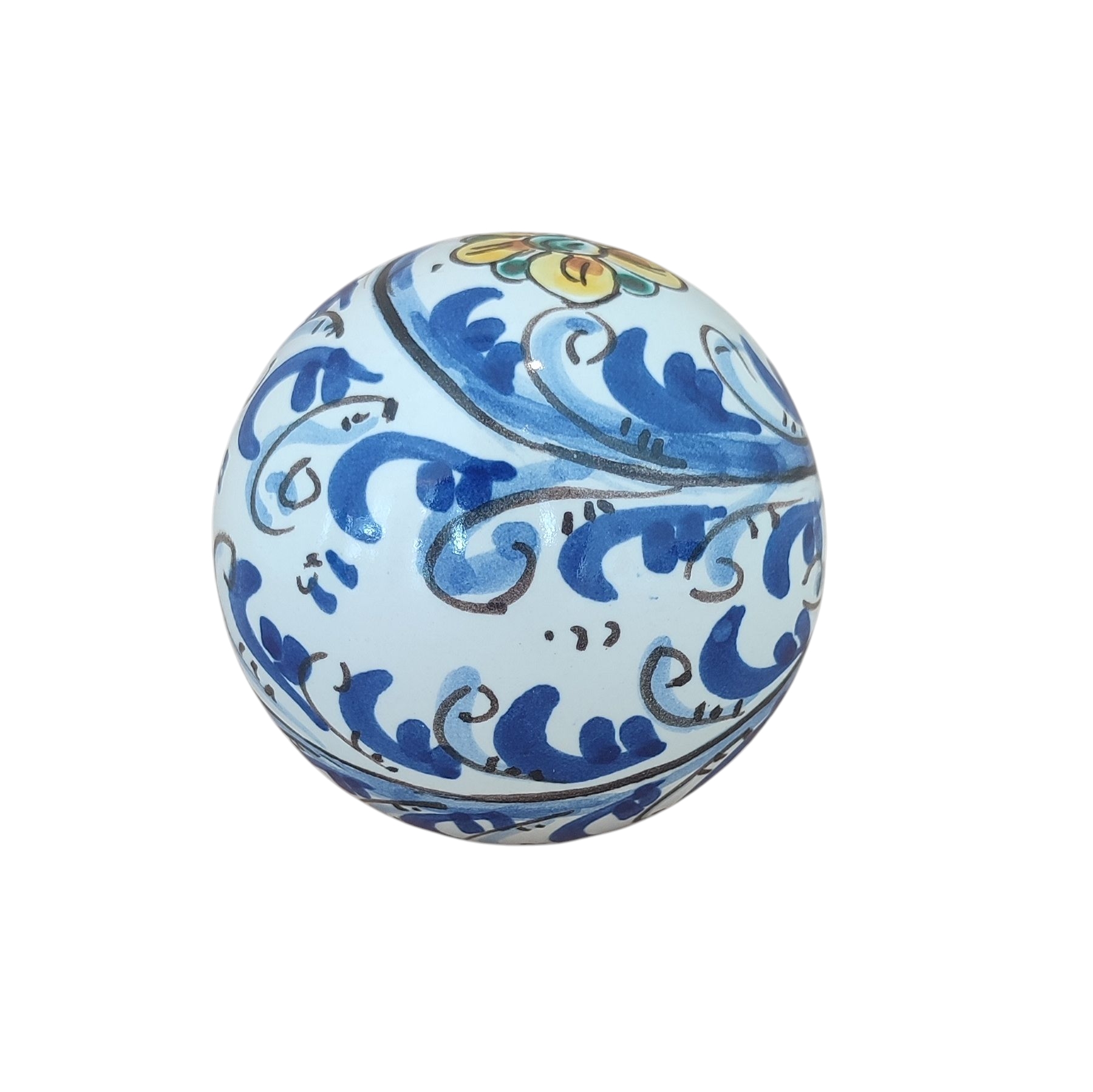 Palla Di Natale In Ceramica Di Caltagirone 602 Blu Palla di Natale in Ceramica di Caltagirone 602 blu
