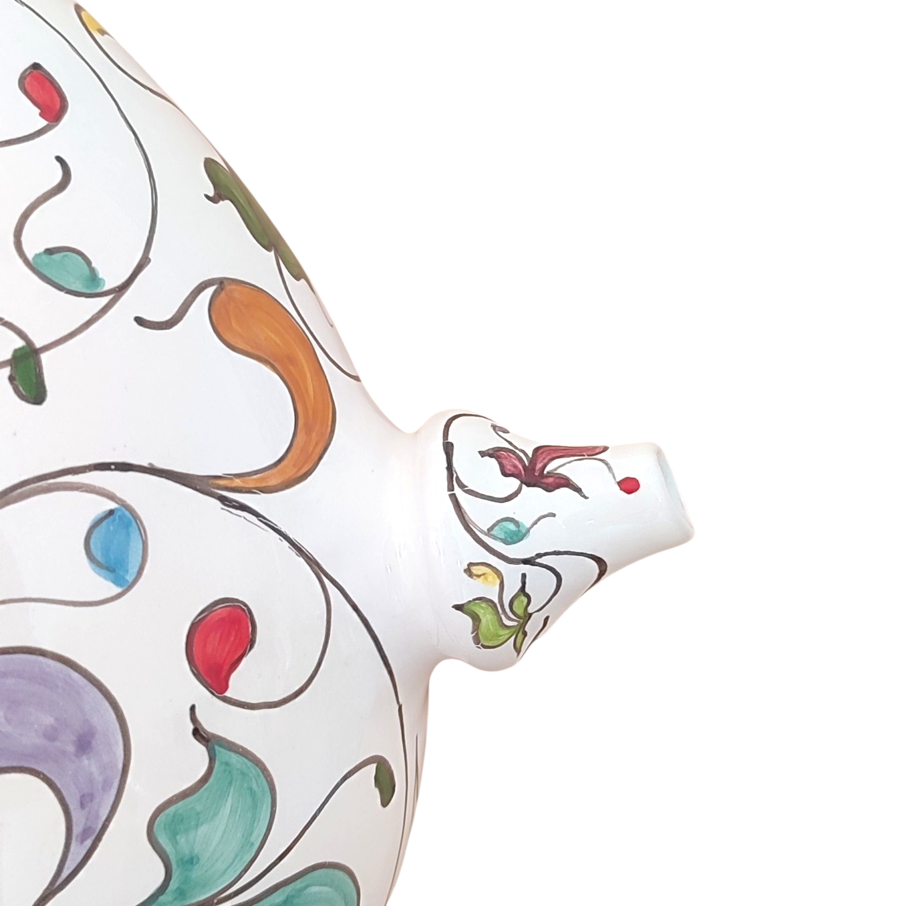 Bummulo Malandrino In Ceramica Di Caltagirone Arlecchino Retro Beccuccio Bummulo Malandrino in Ceramica di Caltagirone arlecchino retro beccuccio