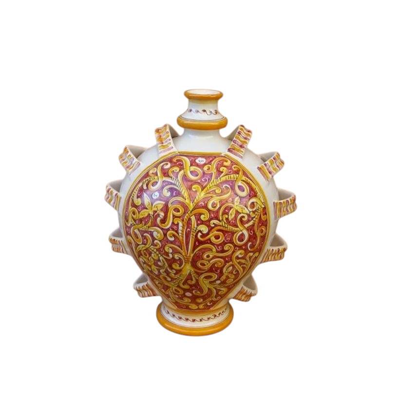 Fiasco Siciliano In Ceramica Di Caltagirone Alto Fiasco Siciliano in Ceramica di Caltagirone alto