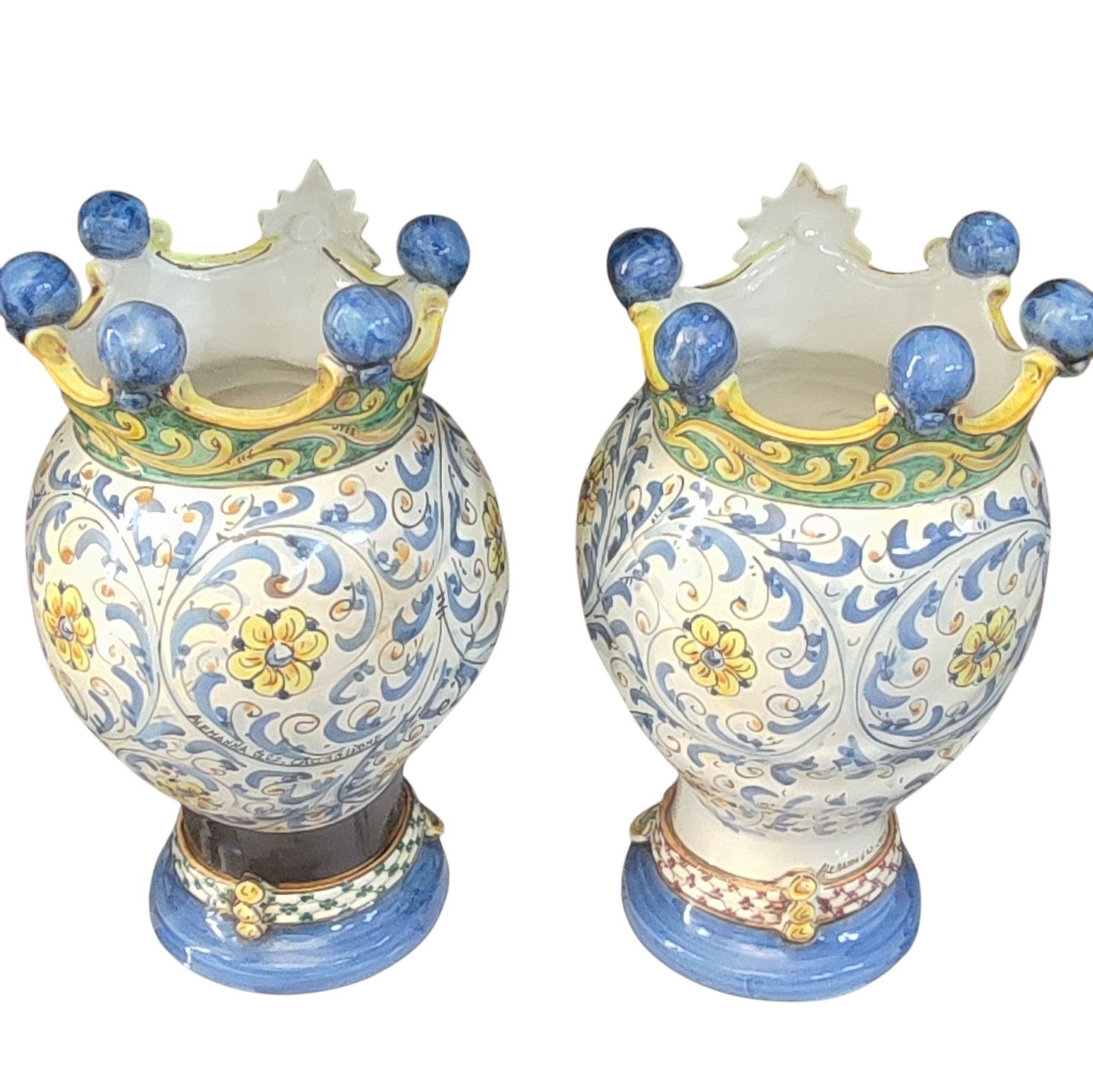 Coppia Teste Di Moro Arabo In Ceramica Di Caltagirone Alto Coppia Teste di Moro arabo in Ceramica di Caltagirone alto