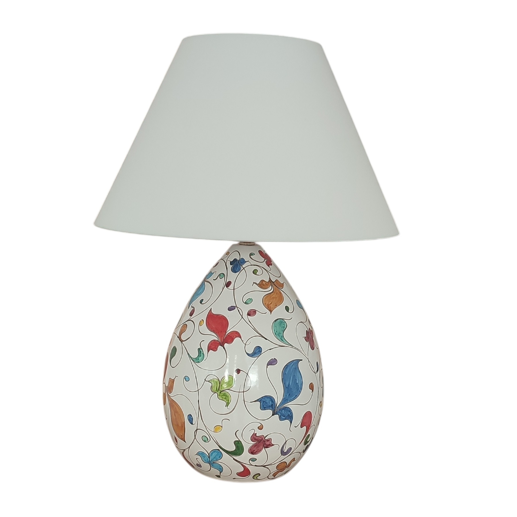 Lampada Decoro Arlecchino In Ceramica Di Caltagirone Top Lampada decoro arlecchino in Ceramica di Caltagirone top