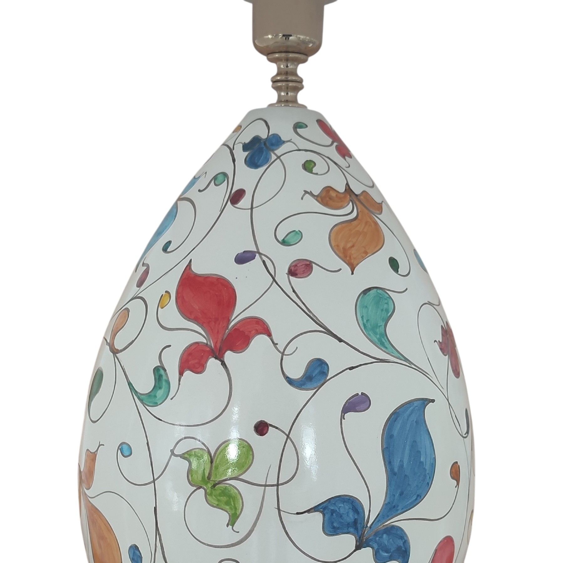 Lampada Decoro Arlecchino In Ceramica Di Caltagirone Zoom Lampada decoro arlecchino in Ceramica di Caltagirone zoom